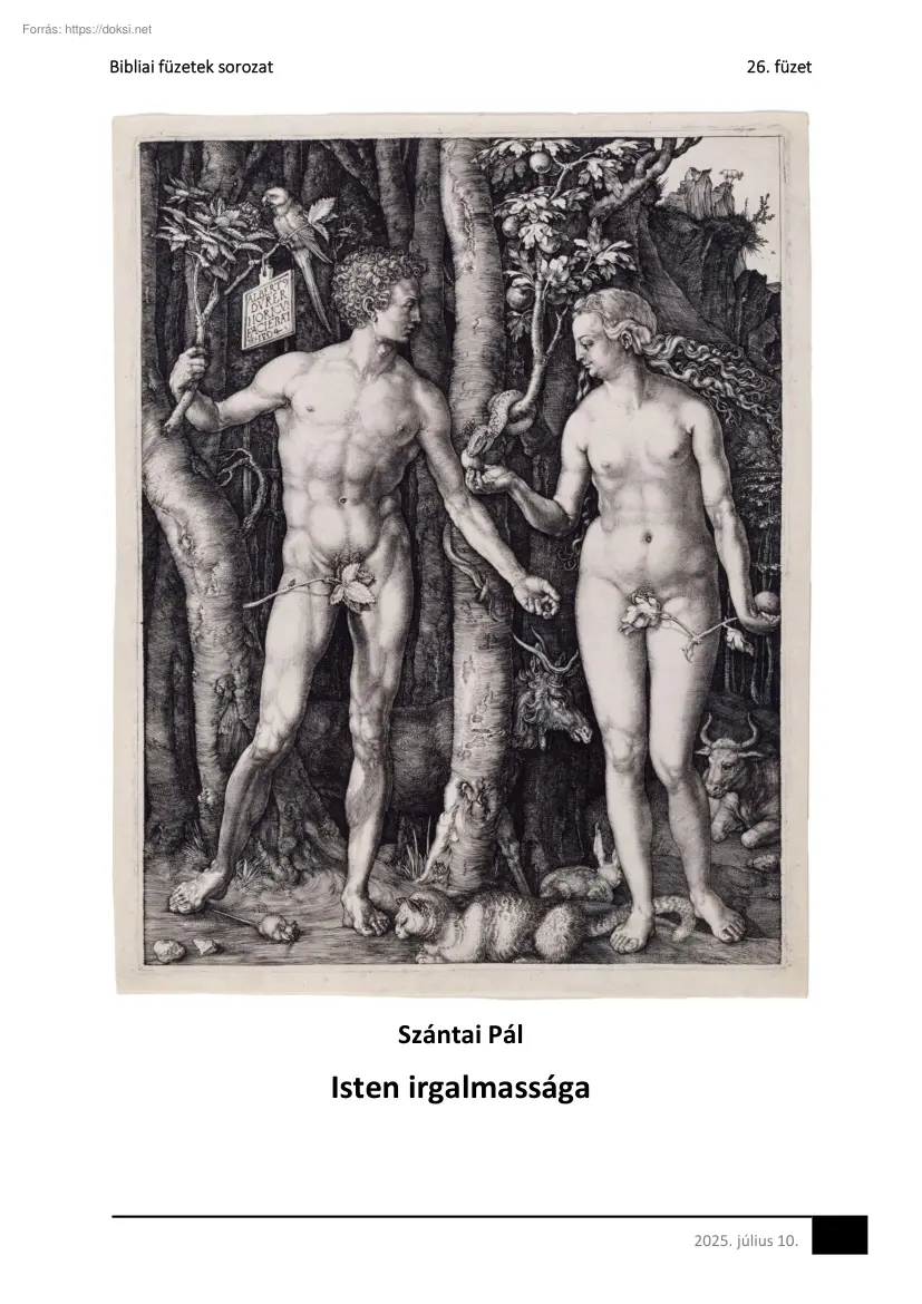 Szántai Pál - Isten irgalmassága