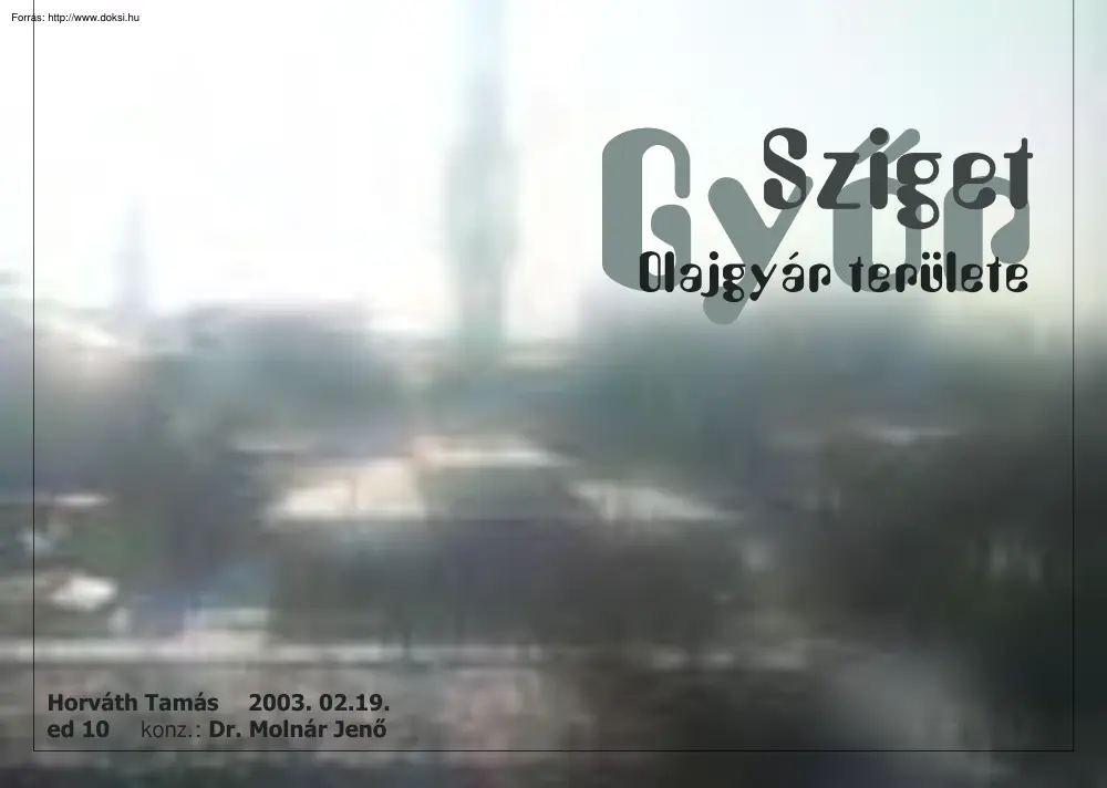 Horváth Tamás - Győr sziget olajgyár területe
