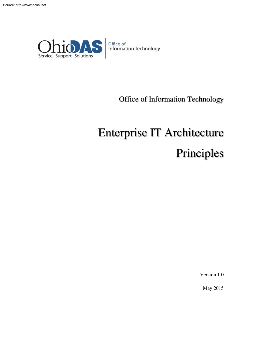 Enterprise IT Architecture Principles