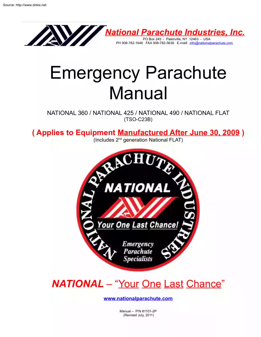 Emergency Parachute Manual