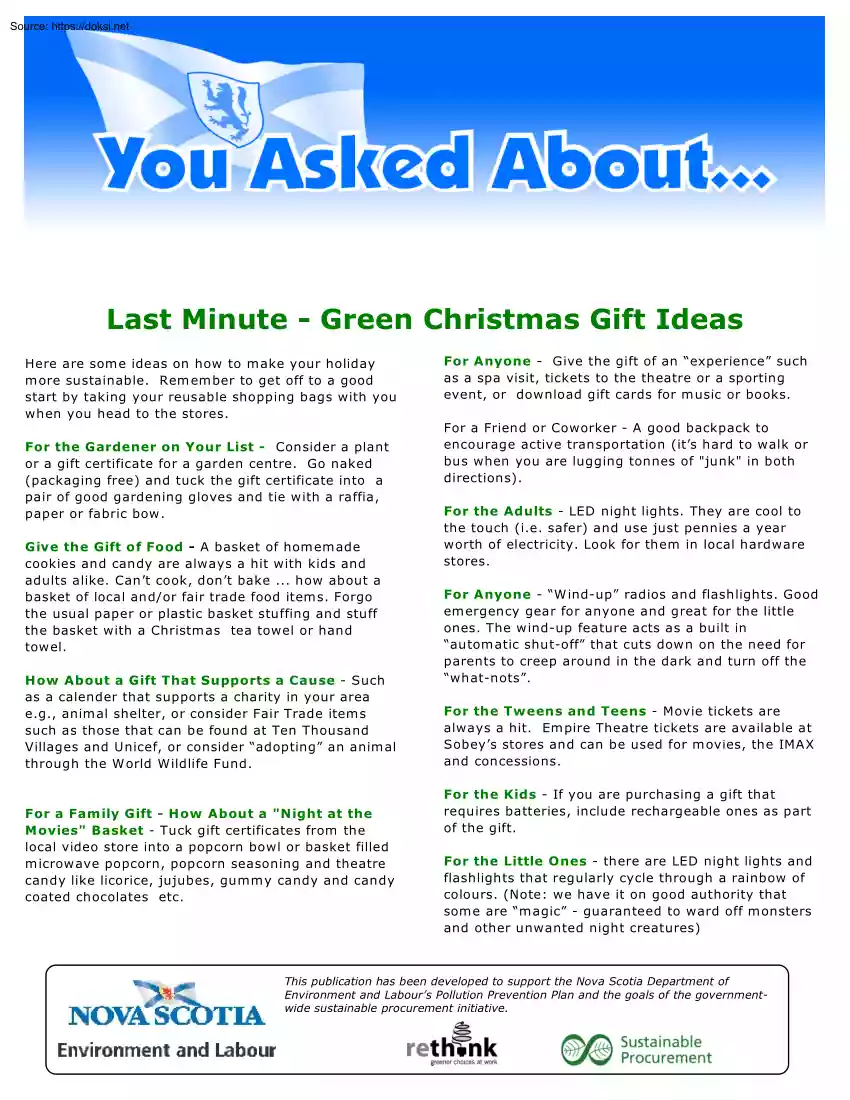 Last Minute Green Christmas Gift Ideas
