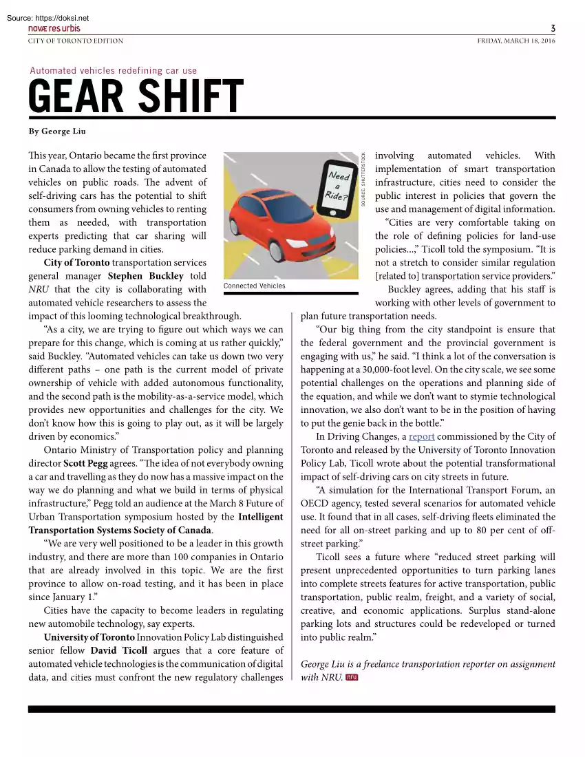 George Liu - Automated Vehicles Redefining Car Use Gear Shift