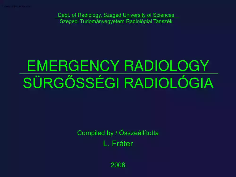 Sürgősségi radiológia, rekesz és has
