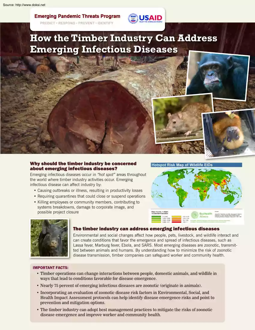 How the Timber Industry Can Address Emerging Infectious Diseases