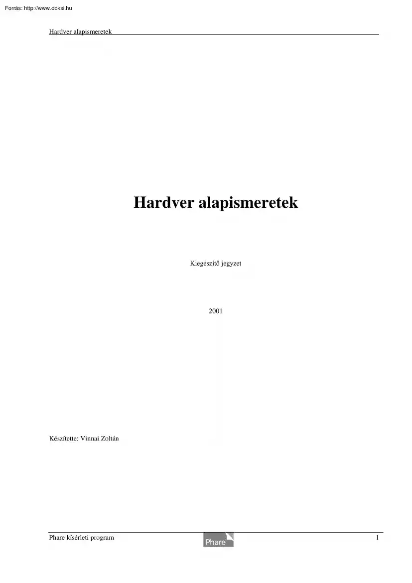 Kiss Gábor - Hardver alapismeretek