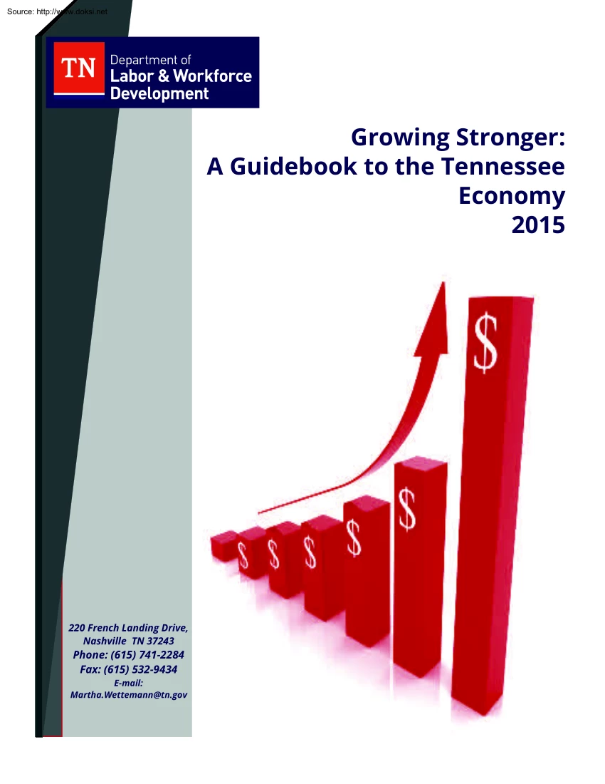 Growing Stronger, A Guidebook to the Tennessee Economy