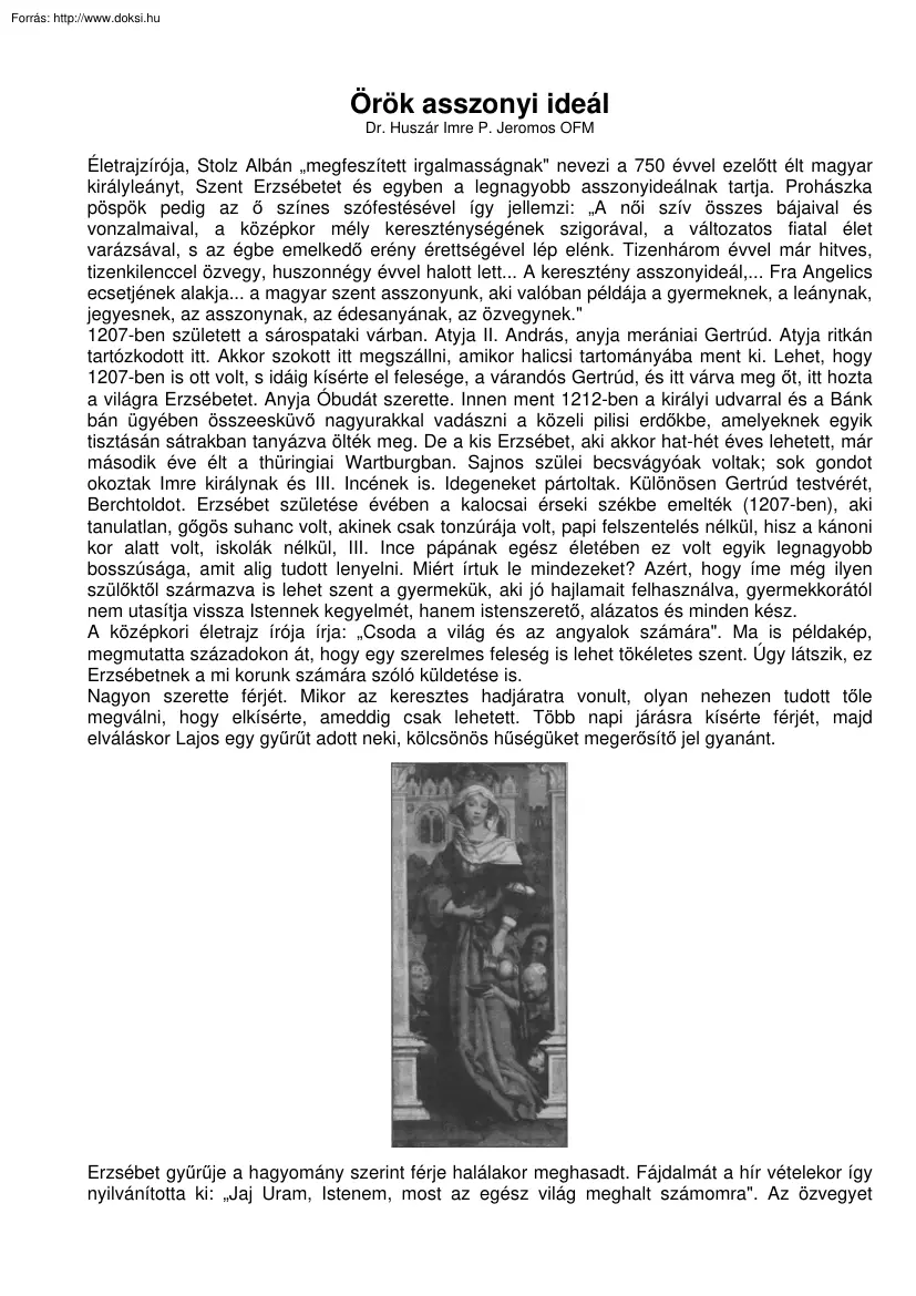 Dr. Huszár Imre - Örök asszonyi ideál