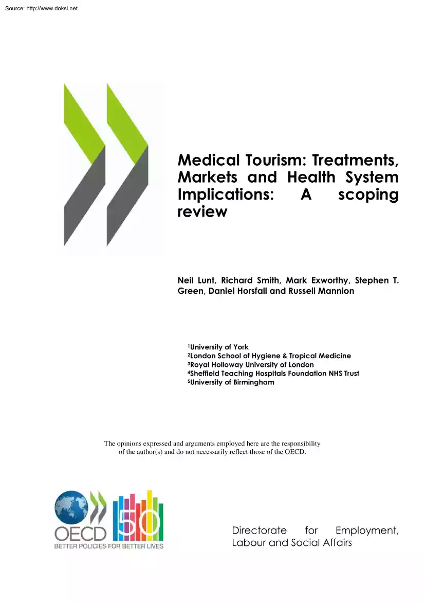 Neil-Richard-Mark - Medical Tourism Treatments, Markets and Health System Implications