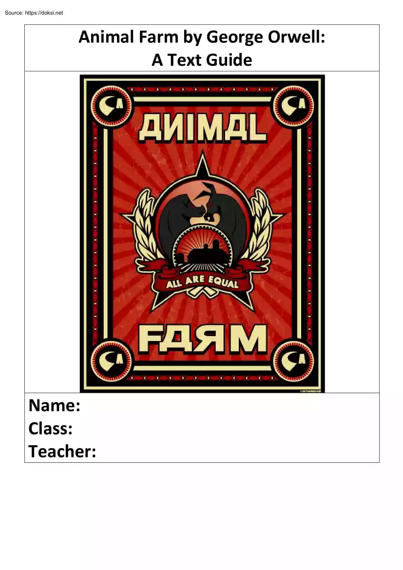 Animal Farm by George Orwell, A Text Guide