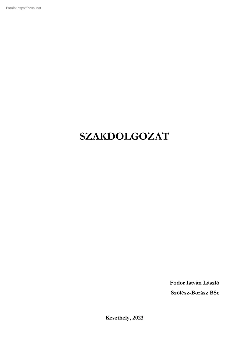 Fodor István László - Az enyingi öreghegy szőlőtermő területeinek értékelése