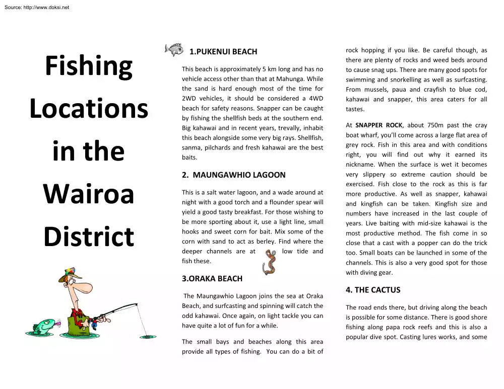 Fishing Locations in the Wairoa District