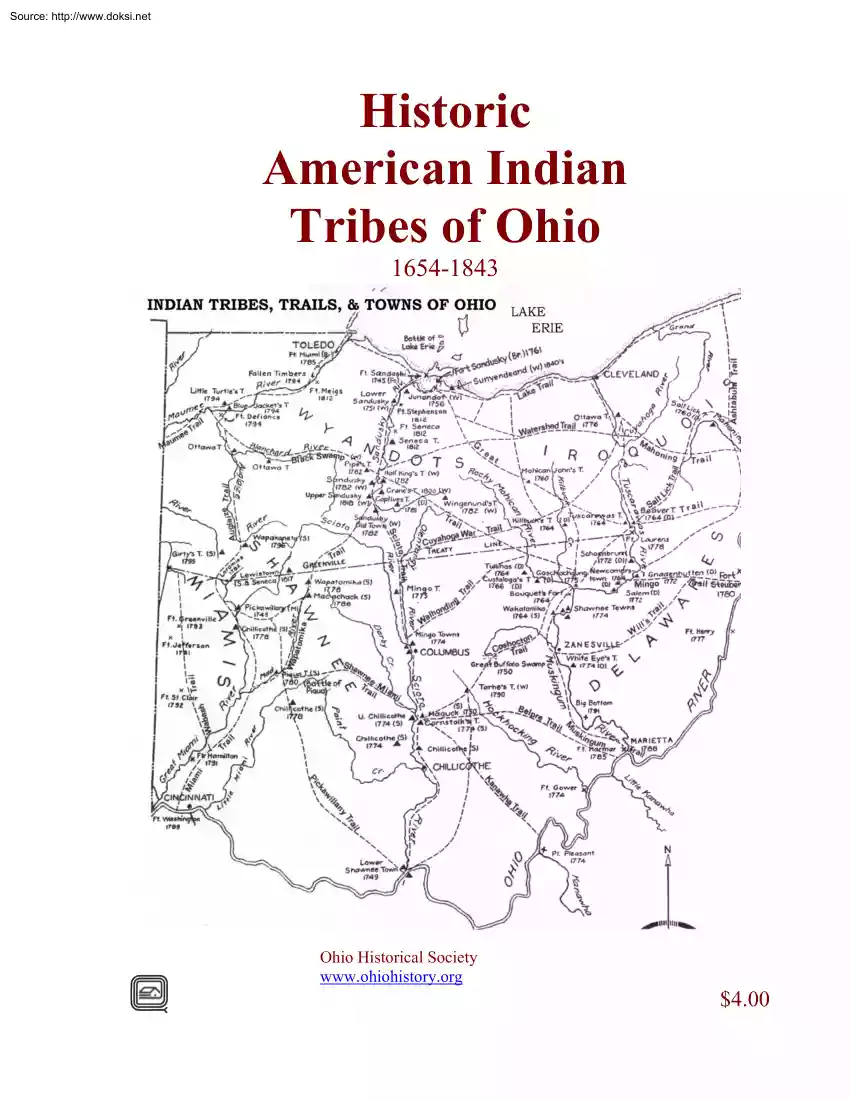 Historic American Indian Tribes of Ohio, 1654-1843