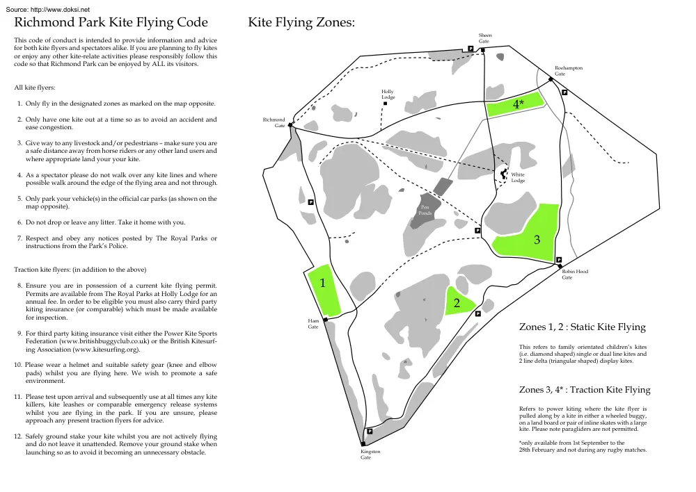 Richmond Park Kite Flying Code