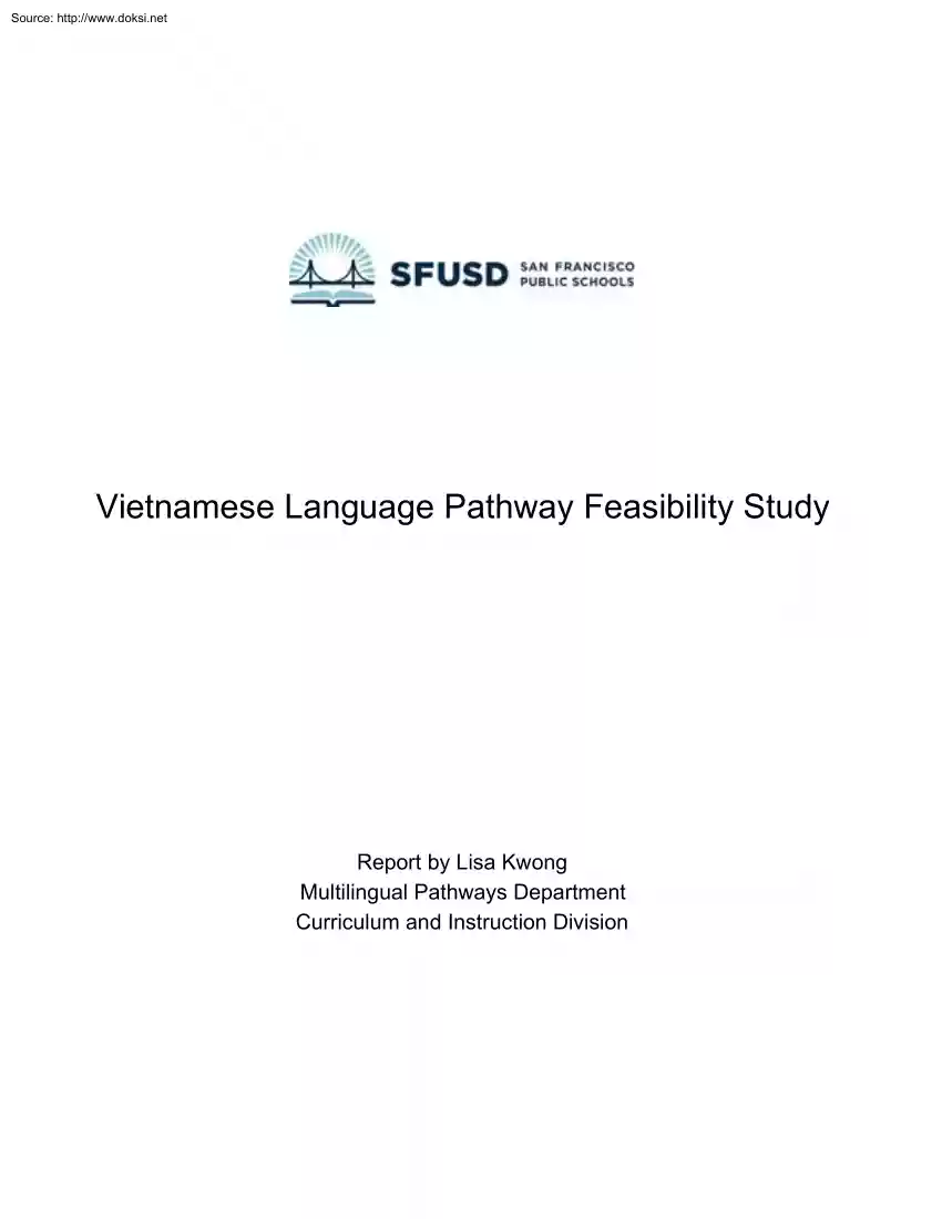 Lisa Kwong - Vietnamese Language Pathway Feasibility Study