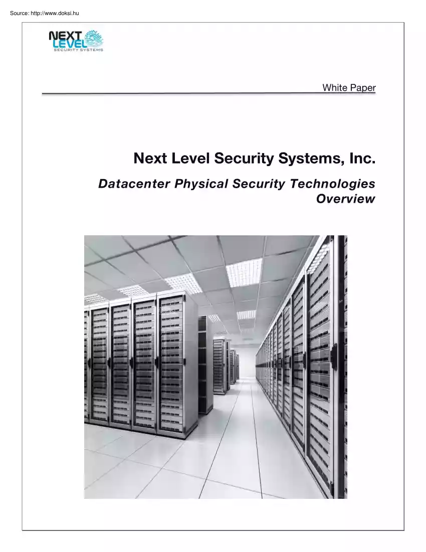 Datacenter physical security technologies overview
