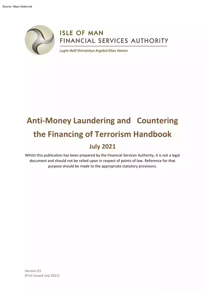 Anti Money Laundering and Countering the Financing of Terrorism Handbook