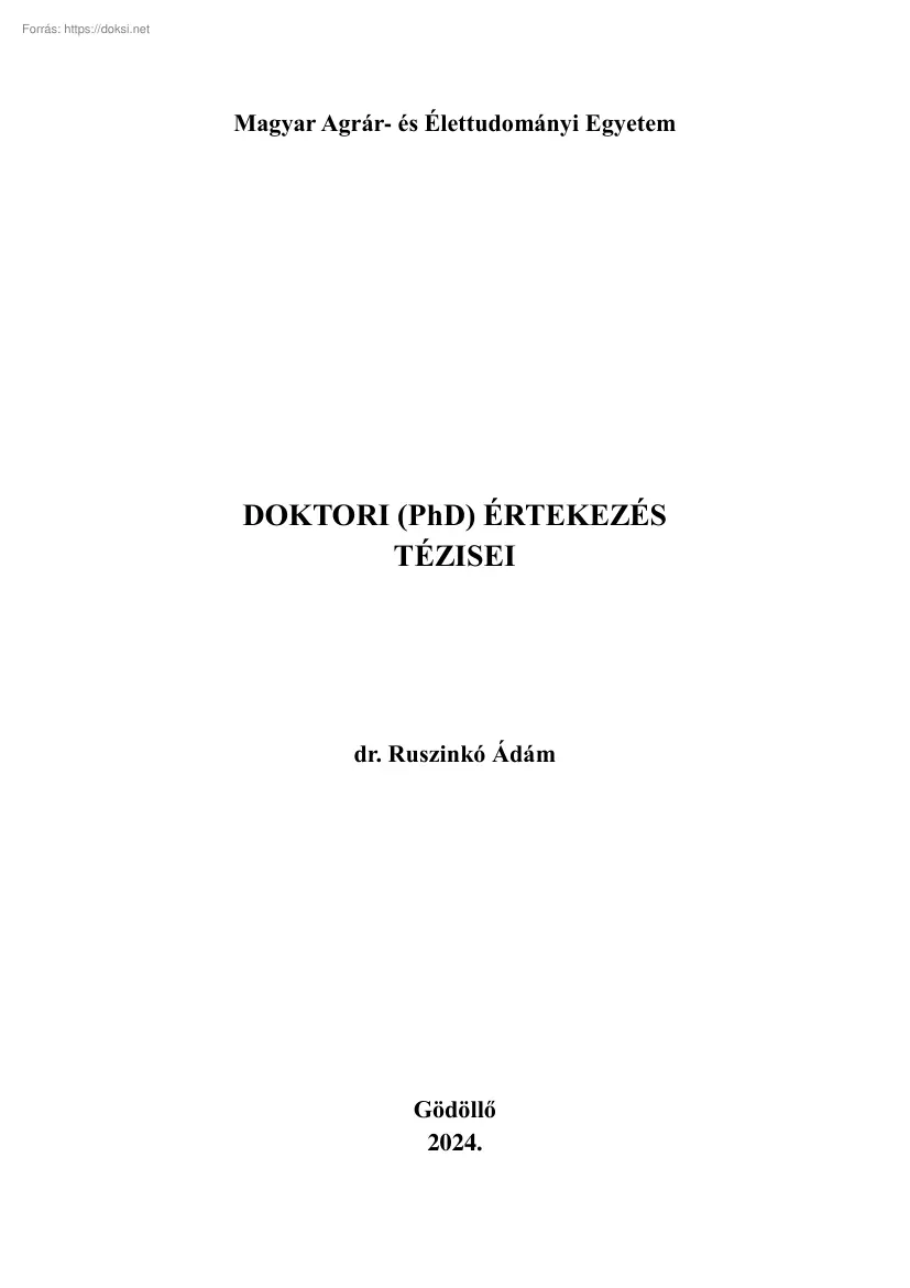 dr. Ruszinkó Ádám - A magyar egészségturizmus sikertényezőinek és a gyógyturizmus