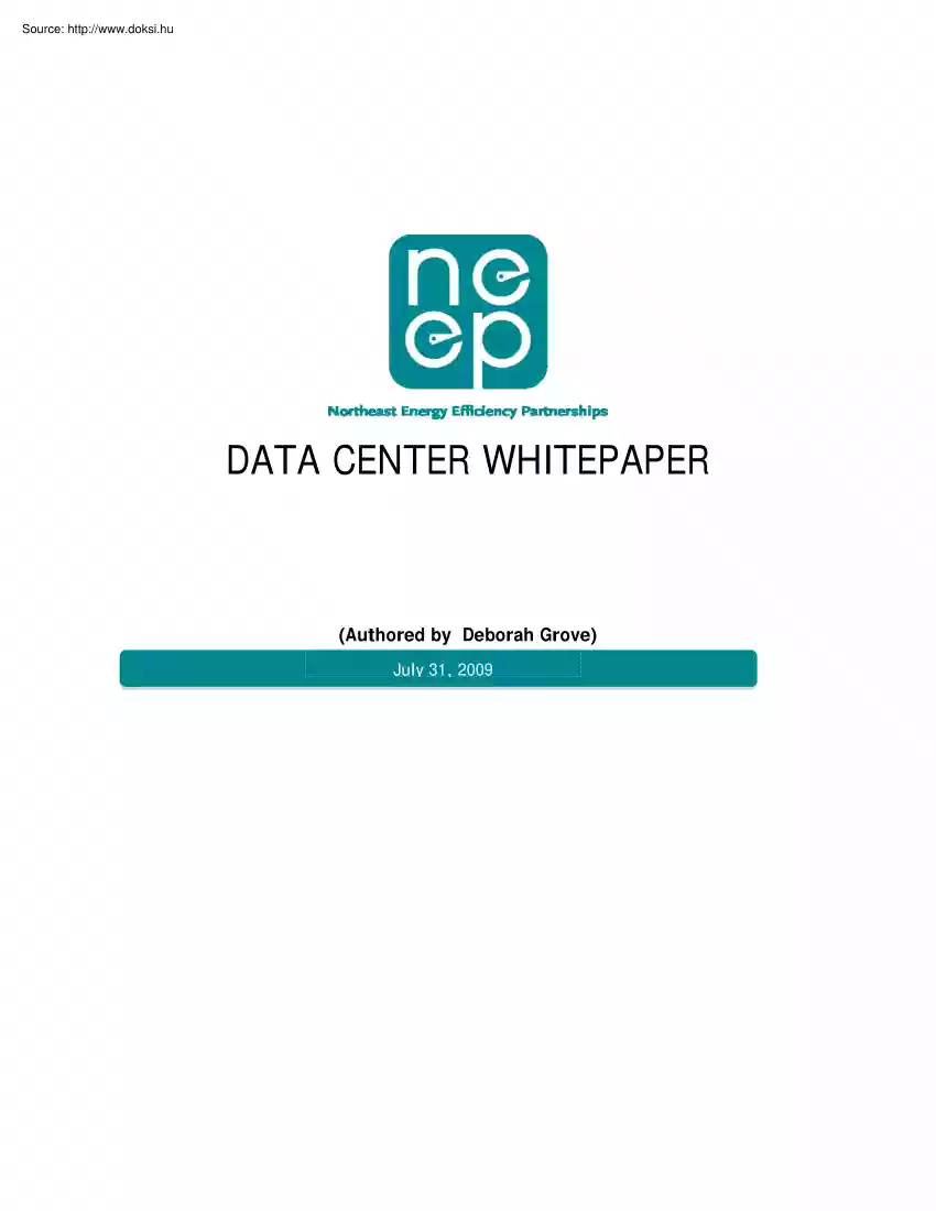 Deborah Grove - Data center whitepaper