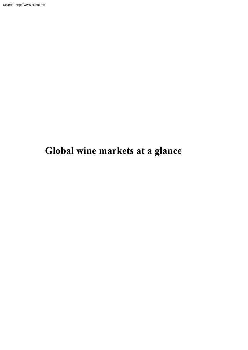 Global Wine Markets at a Glance
