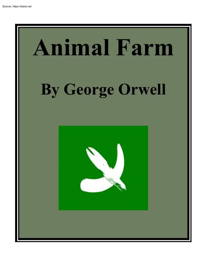 Animal Farm by George Orwell, Study Guide