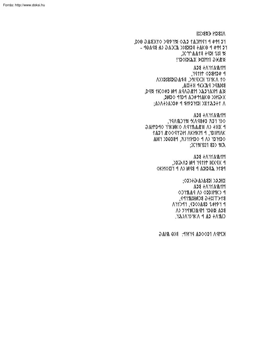 Sumer naphimnusz, rovásírással