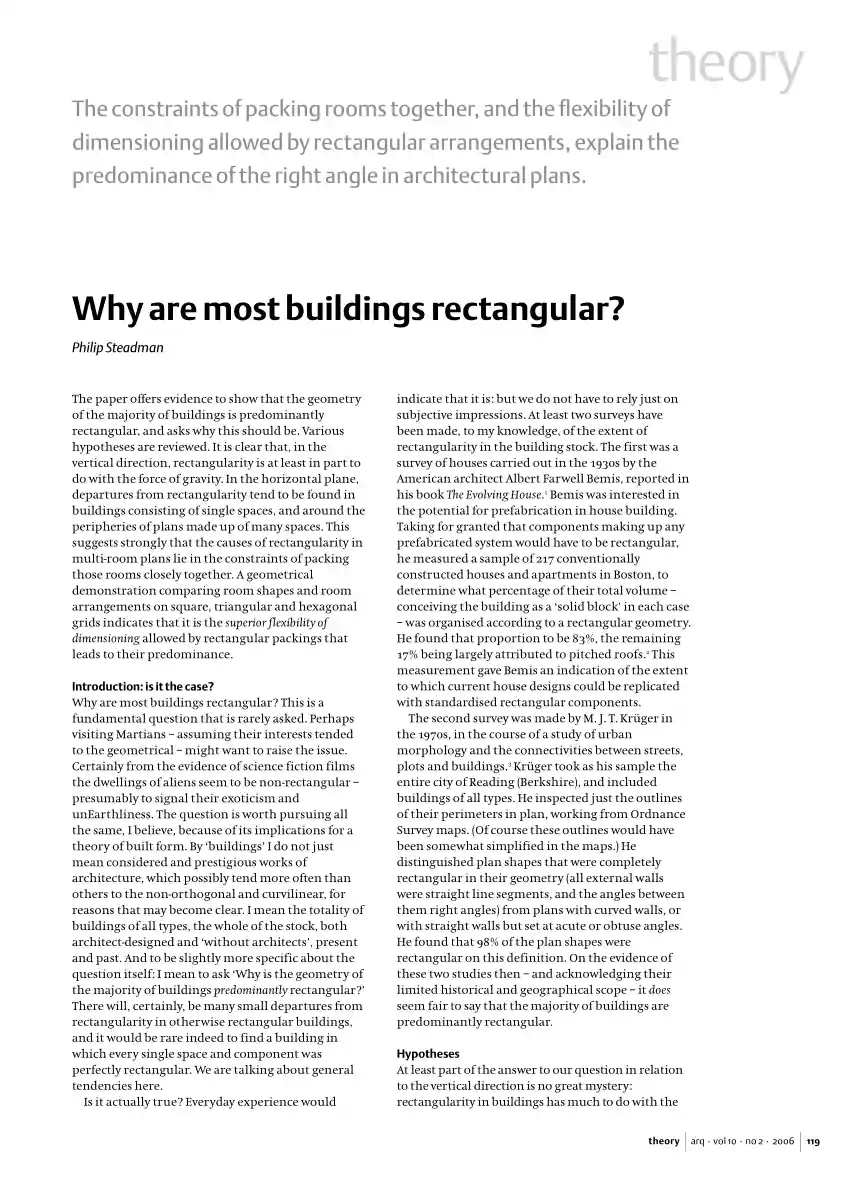 Philip Steadman - Why are most Buildings Rectangular