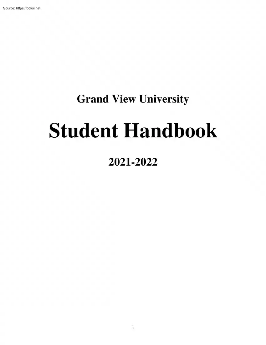 Grand View University, Student Handbook