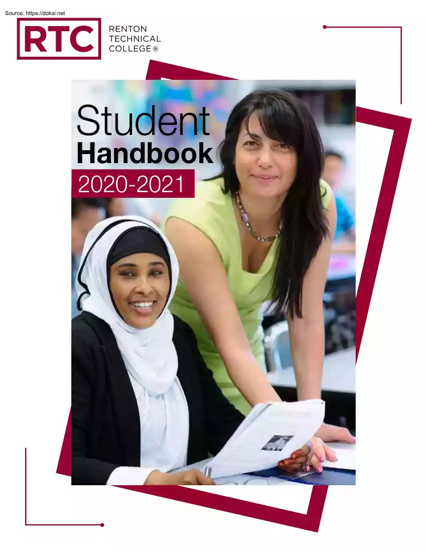 Renton Technical College, Student Handbook