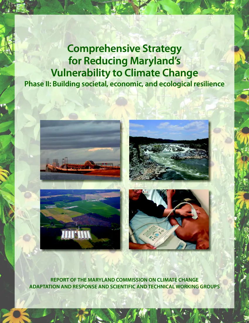 Comprehensive Strategy for Reducing Marylands Vulnerability to Climate Change