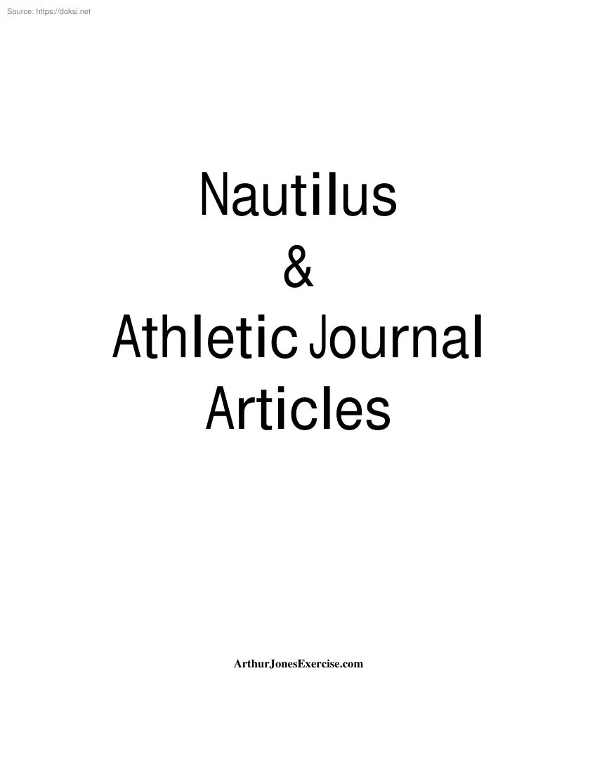 Arthur Jones - Increasing Neck Strength, For the Prevention of Injury