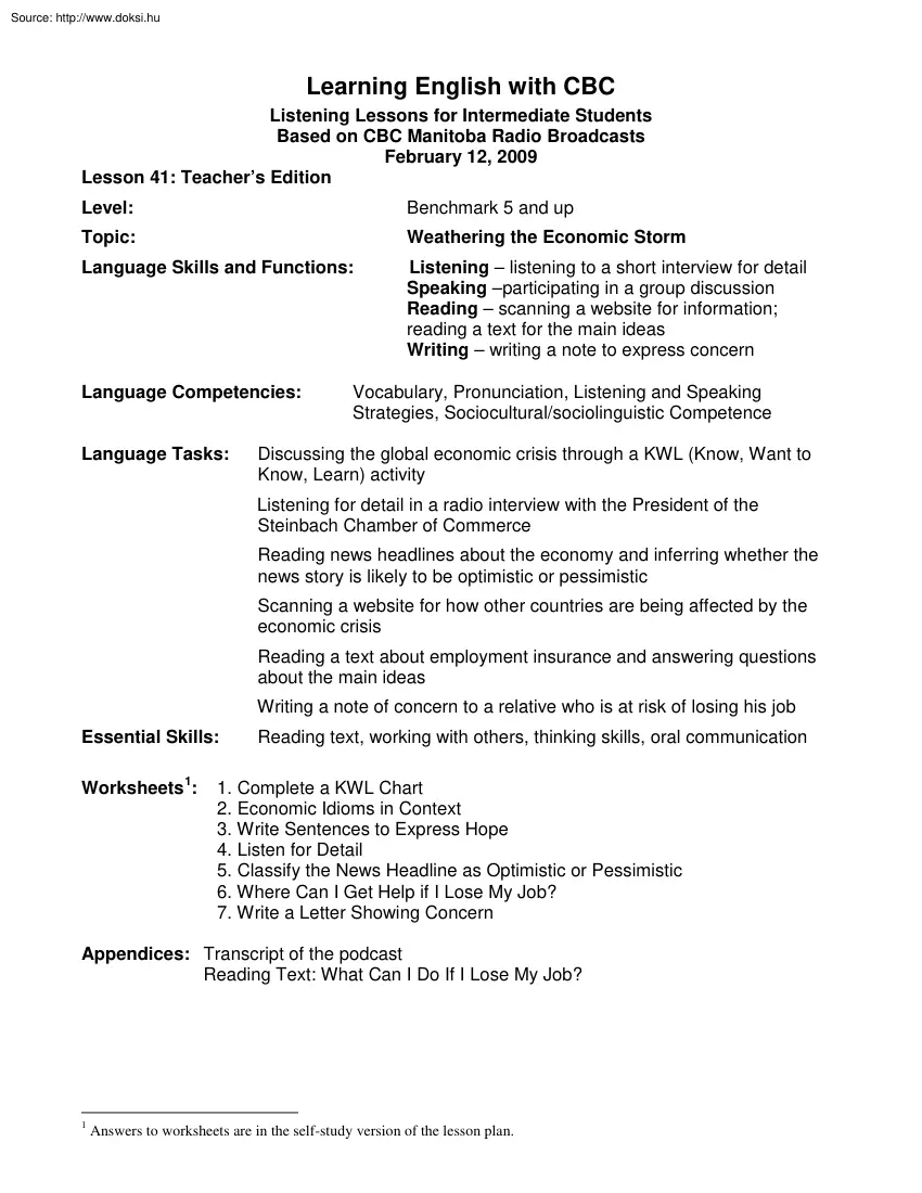 Learning English with CBC