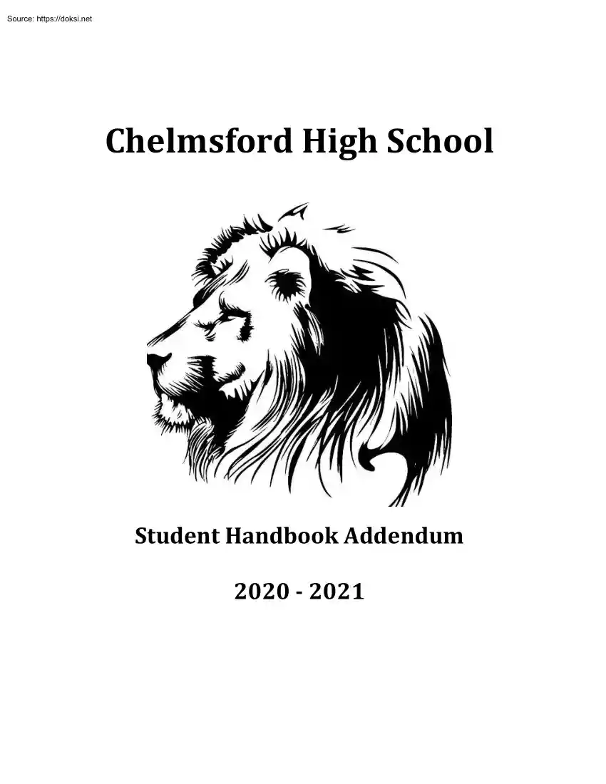 Chelmsford High School, Student Handbook