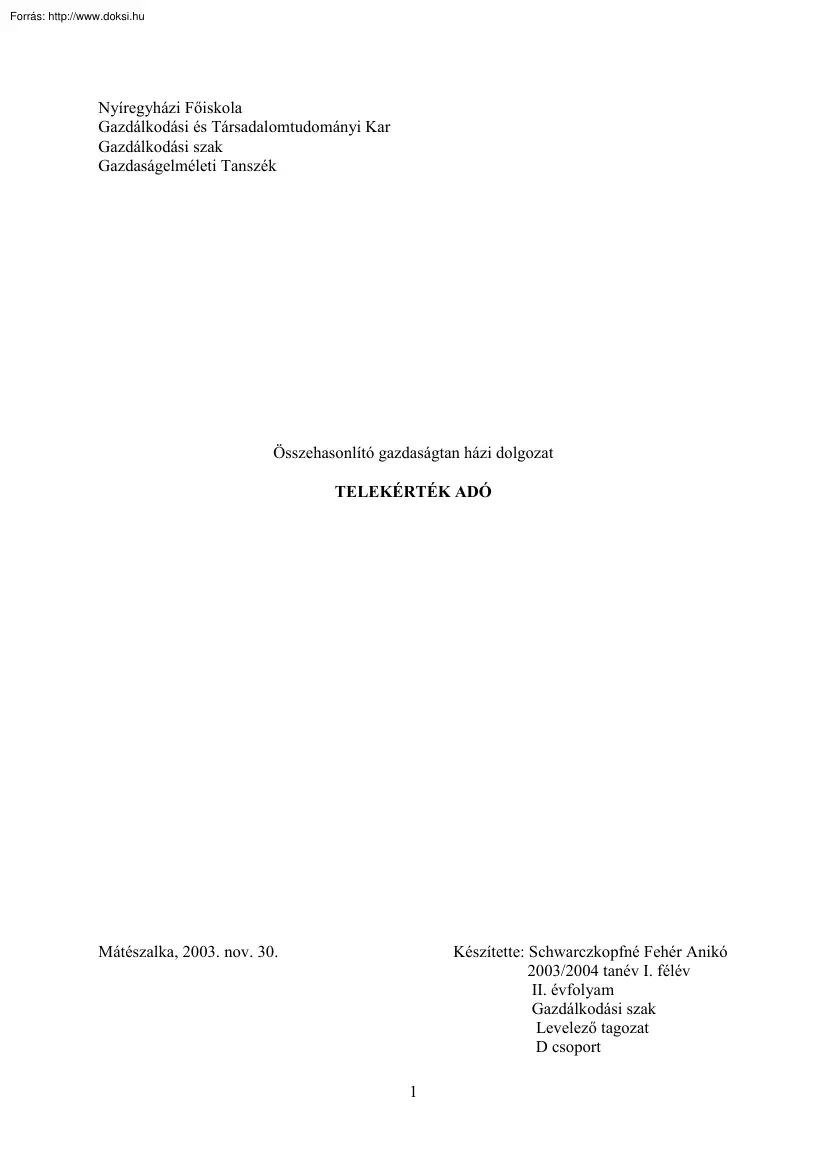 Schwarczkopfné Fehér Anikó - Telekérték adó