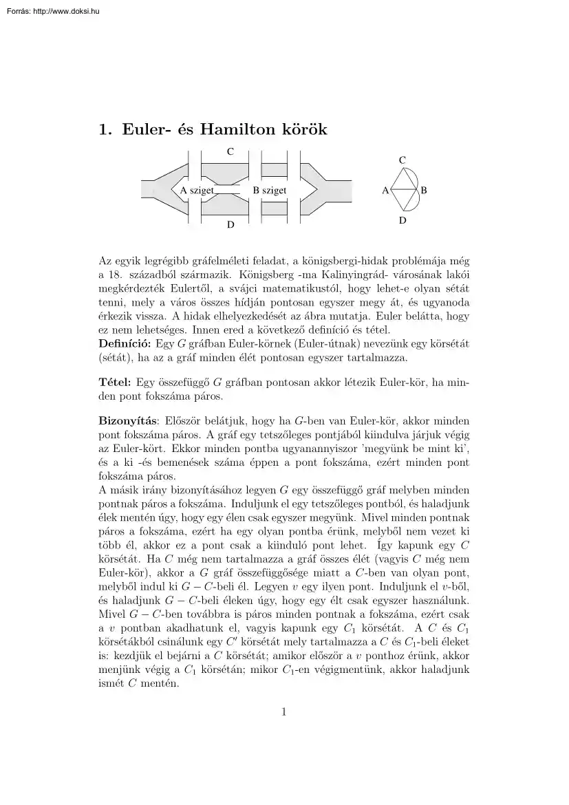 Euler- és Hamilton-kör