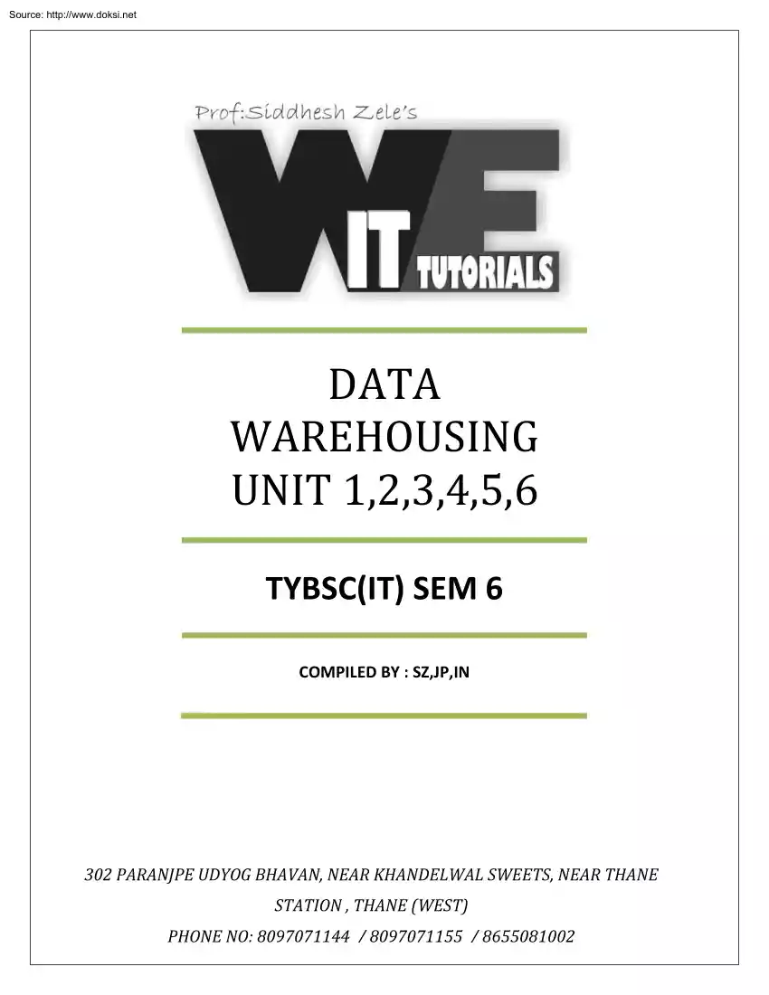 Siddhesh Zele - Data Warehousing
