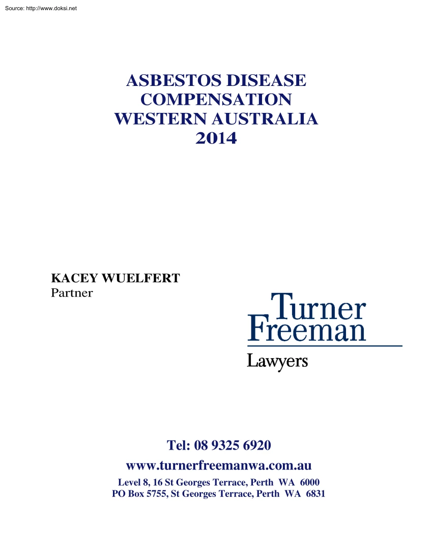 Turner Freeman - Asbestos Disease Compensation Western Australia