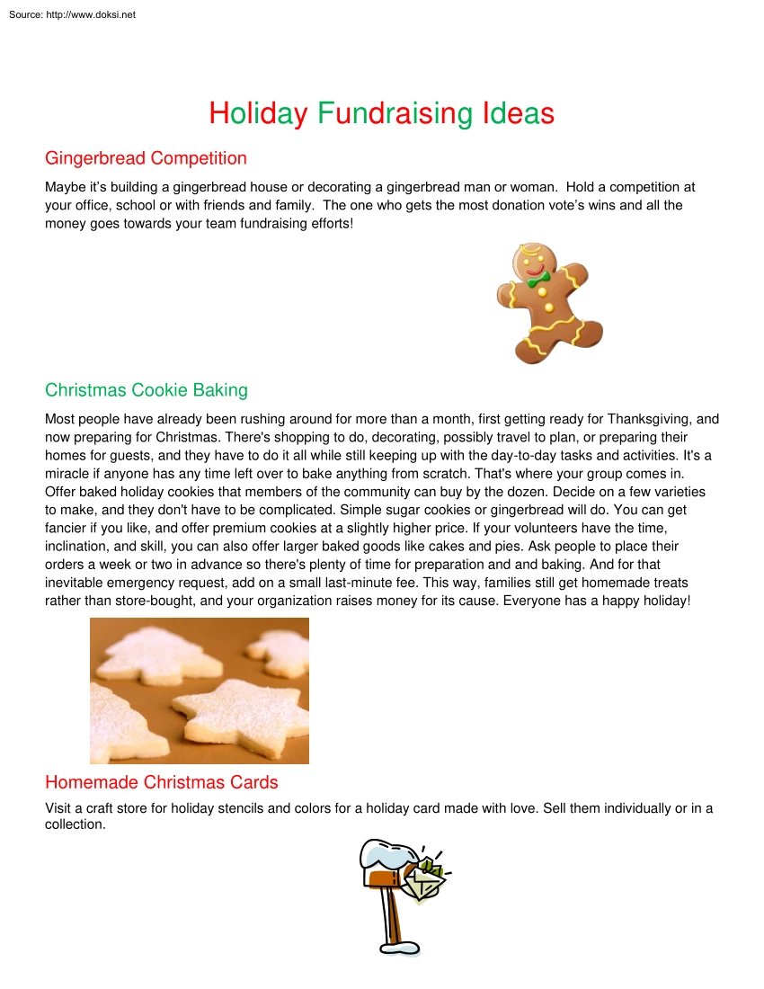 Some Holiday Fundraising Ideas