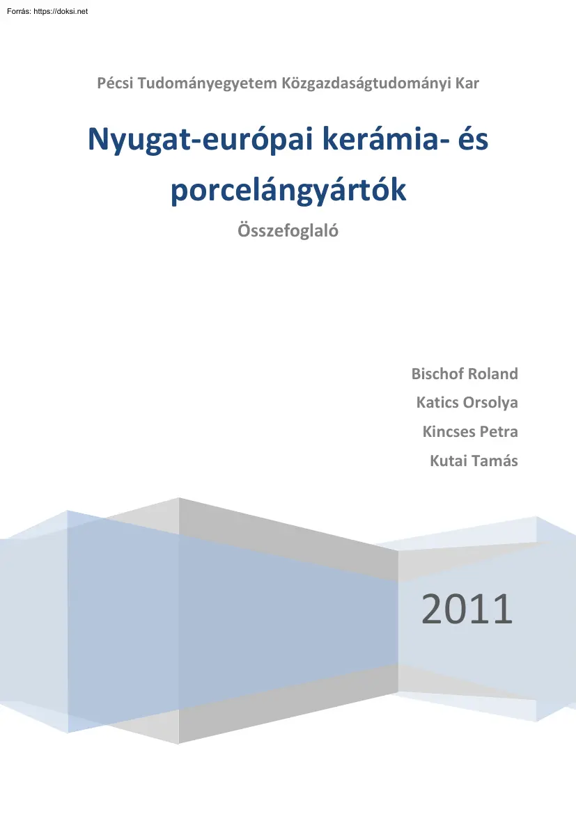 Nyugat-európai kerámia- és porcelángyártók