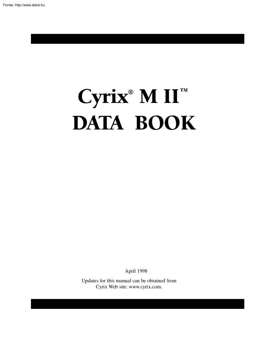 Cyrix MII Data Book