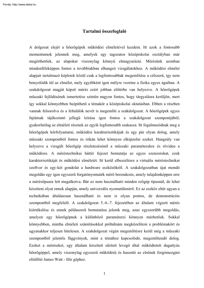 Tóth Imre - Hőtan