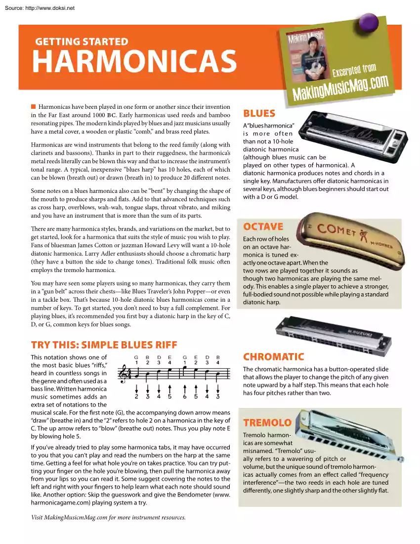 Getting Started Harmonicas
