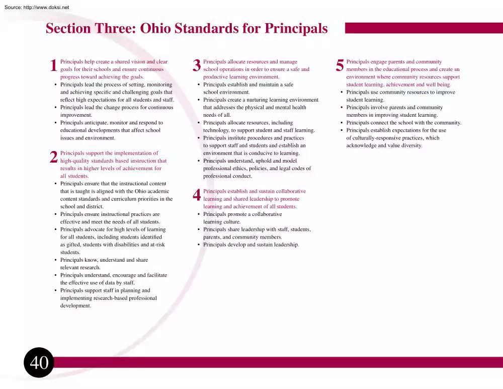 Ohio Standards for Principals