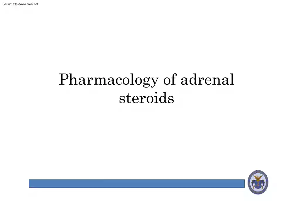 Pharmacology of adrenal steroids