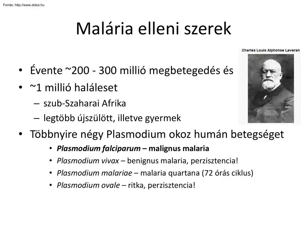 Malária elleni szerek