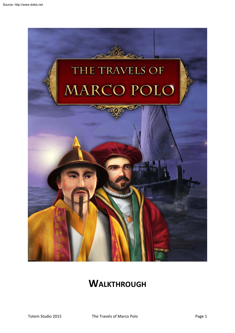 The Travels of Marco Polo walkthrough