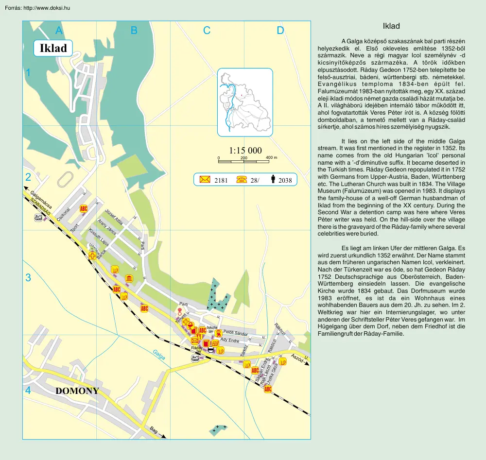 Iklad térképe és rövid története