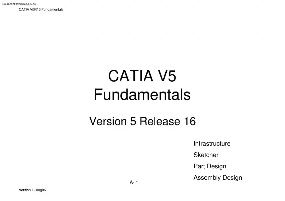Catia V5R16 Fundamentals