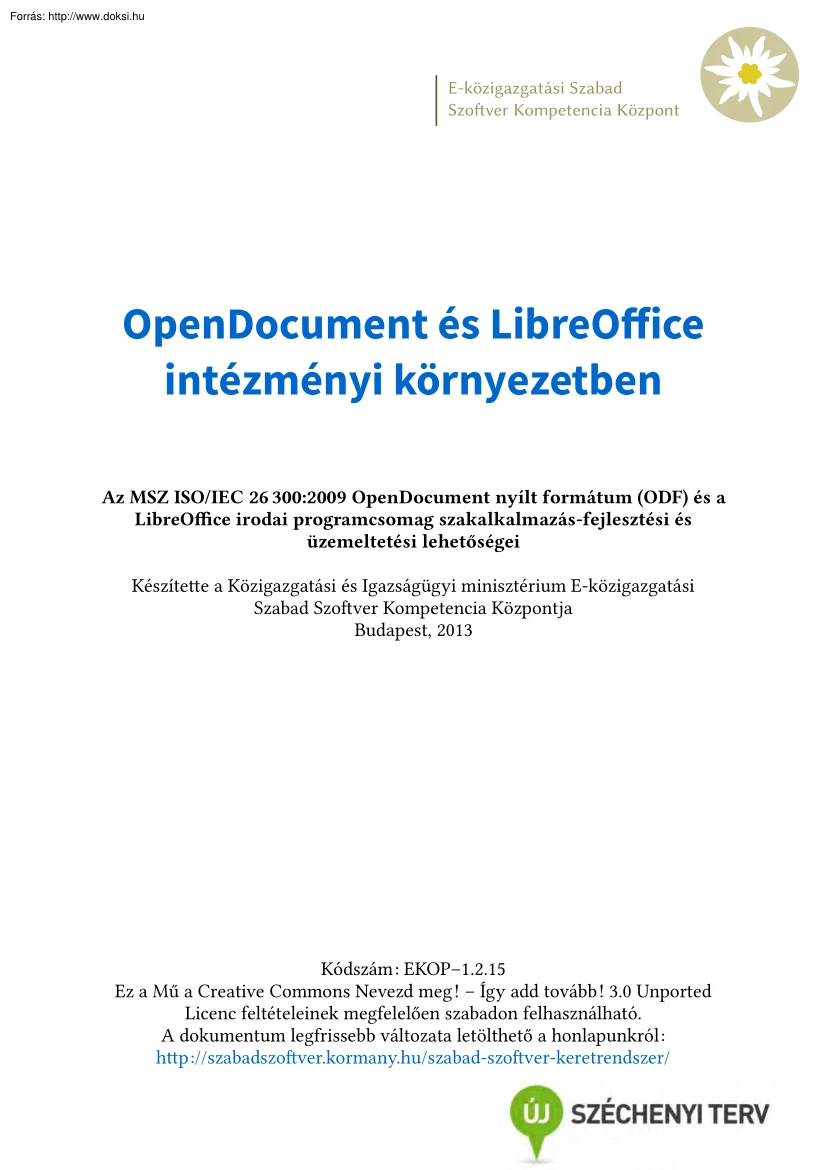OpenDocument és LibreOffice intézményi környezetben