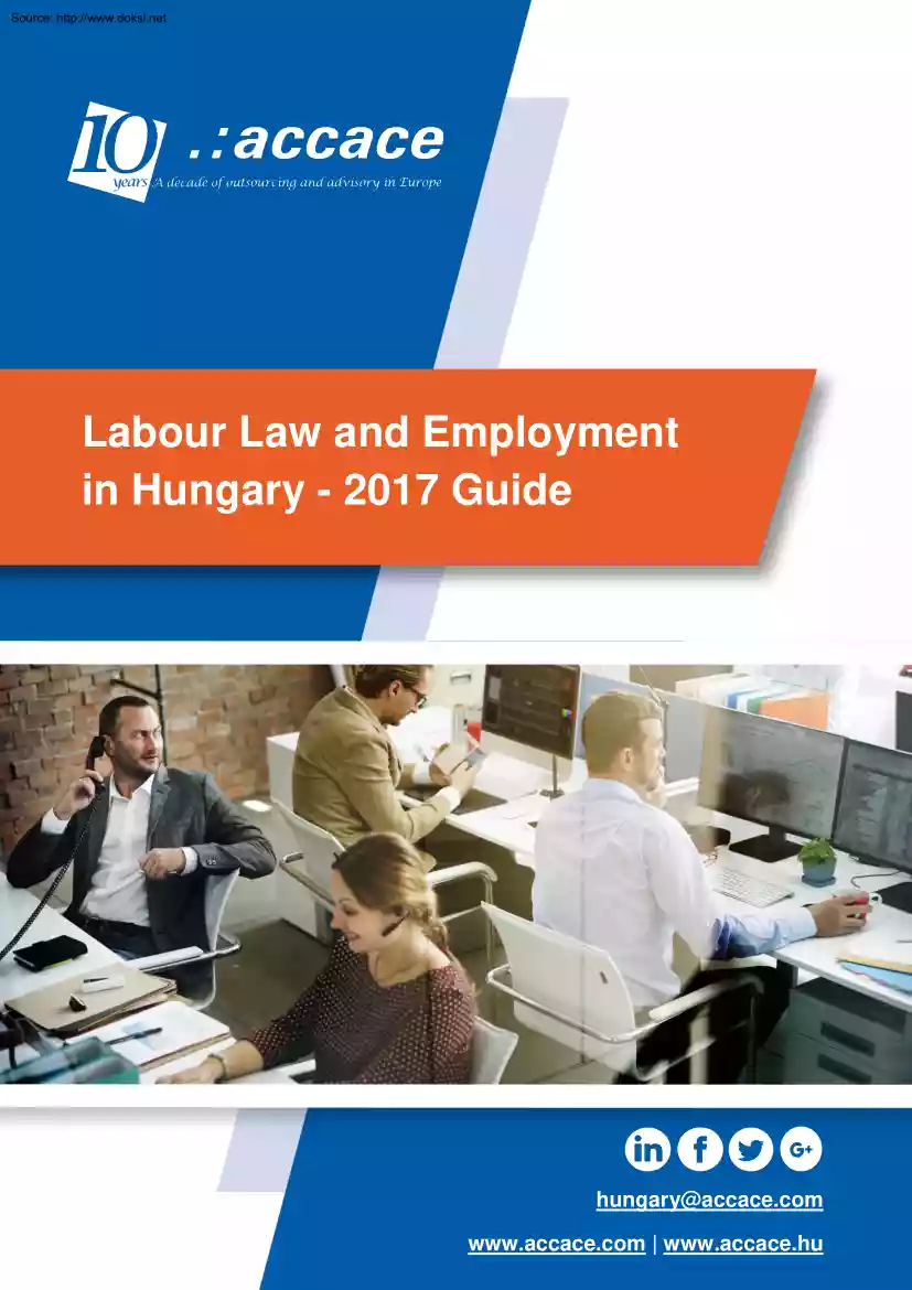 Labour Law and Employment in Hungary, 2017 Guide