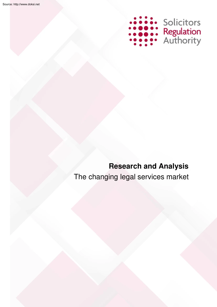 Research and Analysis, The Changing Legal Services Market